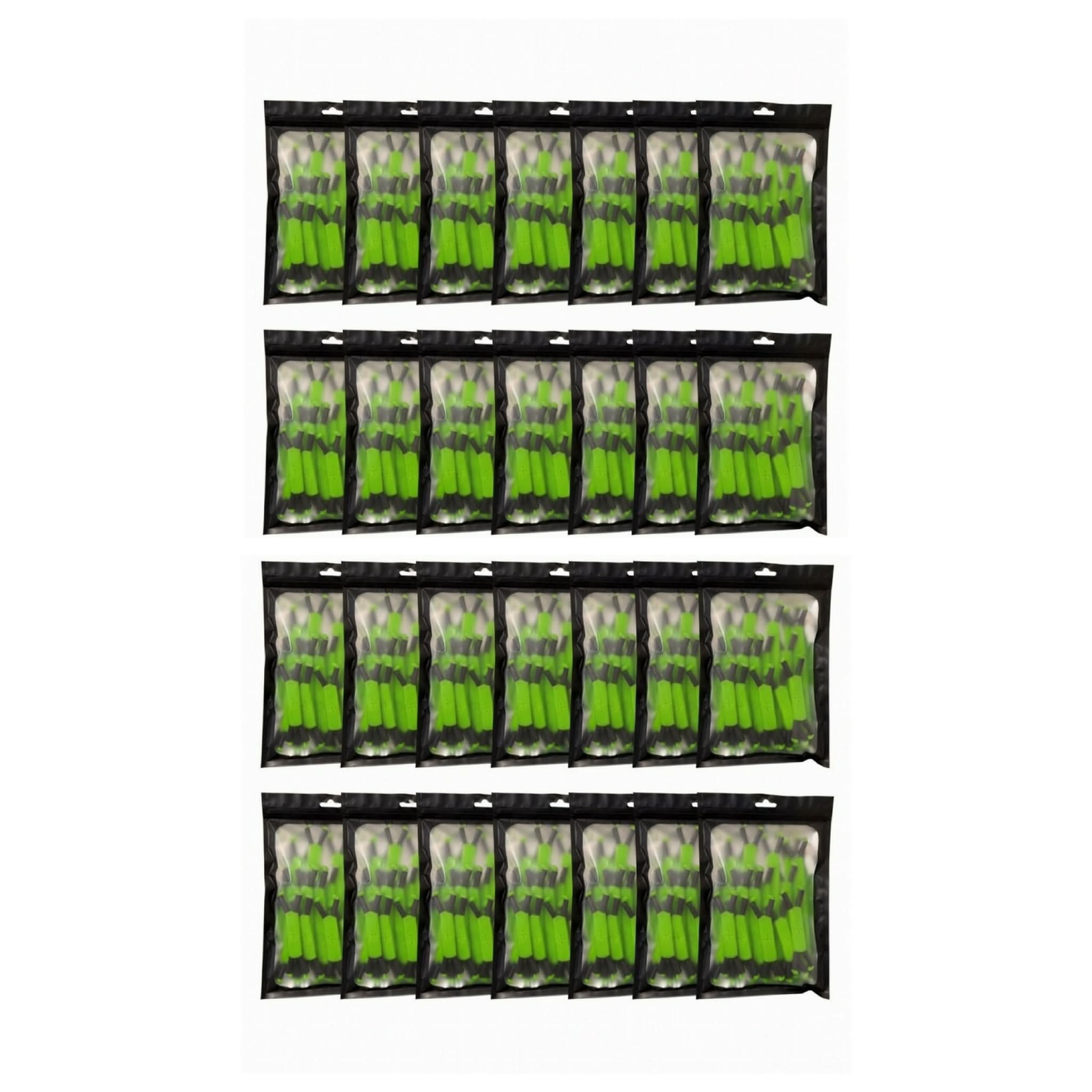 Multiple packages of Radiant Grove Green branch spreaders on a white background