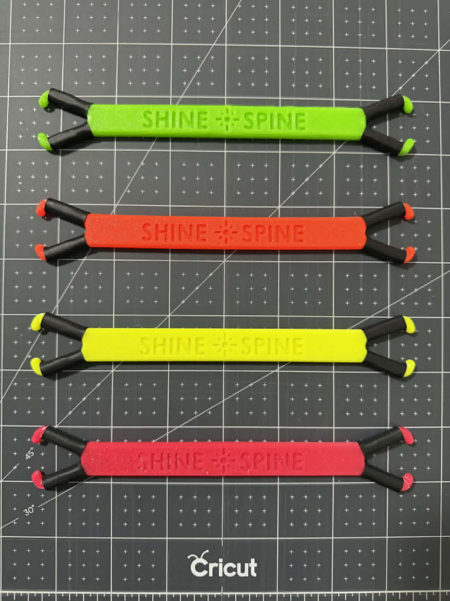 Shine Spine 5 inch Branch spreaders on a measurement table