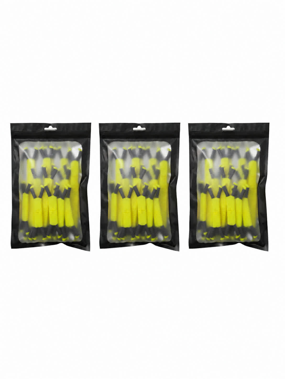 Shine Spine Photon Burst Yellow 3 Pack Multi-Pack branch spreaders in clear packaging with a white background.