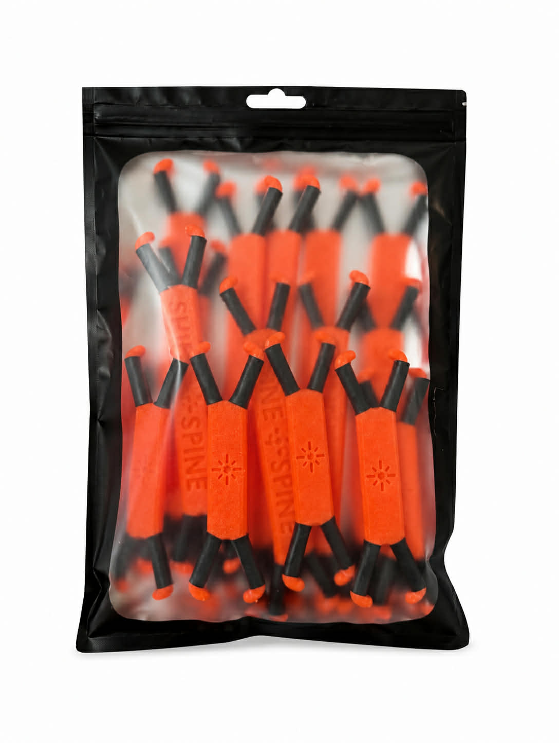 15 Piece Shine Spine branch spreader Solar Ember Orange Multi-Pack set in packing with a white background.